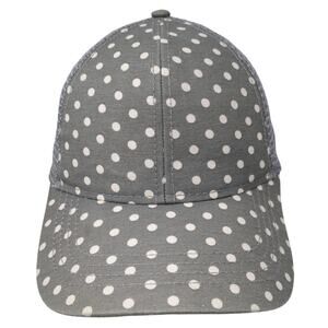 C.C Exclusives Strapback Mesh Back Trucker Hat Gray One Size Polka Dot